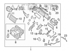 Печка в сборе Nissan Sentra 13-16 manual