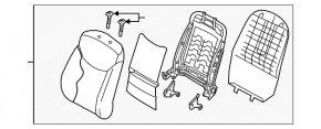 Водительское сидение Hyundai Elantra UD 11-13 без airbag, механич, ткань сер