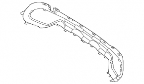 Накладка губы заднего бампера Mercedes GLC-class X254 23-23 AMG pkg, night pkg