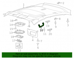 Ручка потолка Ford Focus mk3 11-18 серая
