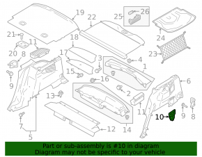 Заглушка обшивки арки нижняя левая Ford C-max MK2 13-18 черная