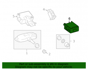 COMPUTER, TIRE PRESSURE MONITOR Lexus RX350 10-15