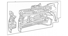 Panou lateral stânga față pentru Mercedes X167 GLS 450 20-26 pe caroserie, argintiu