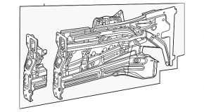 Panou lateral stânga față pentru Mercedes X167 GLS 450 20-26 pe caroserie, argintiu