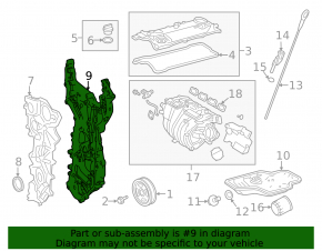 Передняя крышка двигателя внутренняя Toyota Rav4 19-22 2.5 A25A-FXS hybrid