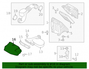 Воздухоприемник Hyundai Santa FE Sport 13-18