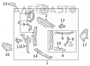 Grila radiatorului dreapta sus pentru Lexus RX350 RX450h 16-19