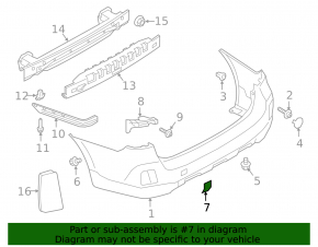 Capac cârlig de remorcare pentru bara spate Subaru Outback 18-19