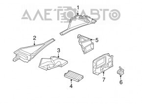 Решетка дворников пластик верхняя правая BMW X5 E70 07-13
