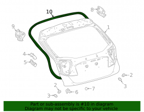 Уплотнитель двери багажника Toyota C-HR 18-22