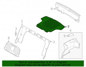 Коврик багажника ткань Kia K5 21-22