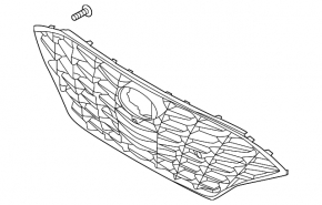 Решетка радиатора grill Hyundai Sonata 20-22 SEL, SEL Plus, Limited под парктроники