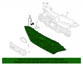 Решетка радиатора grill Hyundai Sonata 20-22 SEL, SEL Plus, Limited под парктроники