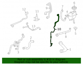 Conductă de retur a sistemului de răcire către rezervorul radiatorului la Mercedes GLE 350 450 20-26