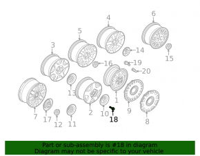 Болт колесный d17 M14x1.5 VW Beetle 12-19