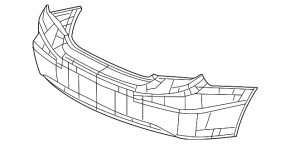 Бампер задний голый Honda Civic 12-12