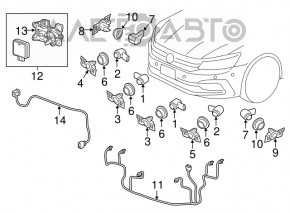 Кронштейн радара круиз Control Module VW Passat b8 16-19 USA