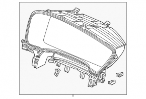 Накладка щитка приборов Honda Civic XI FE/FL 22-26