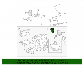 Клапан печки кондиционера Toyota Prius V 12-17