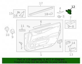 Computer assy, outer mirror control Lexus ES300h ES350 13-18 лев