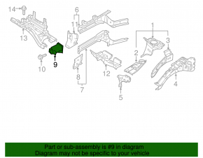 Grila amplificatorului de bara fata dreapta Nissan Leaf 13-17