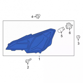 Поворотник правый Ford Ecosport 18-22 с птф