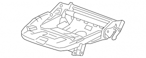 Пассажирское сидение VW CC 08-17 без airbag, кожа черн