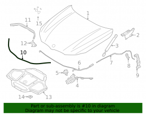 Уплотнитель капота передний BMW 5 G30 17-23