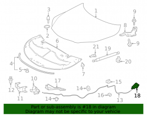 Ручка открытия капота Lexus RX350 RX450h 16-22 черная, салонная