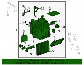 Печка в сборе Lexus IS200 IS300 99-05