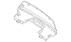 Решетка заднего бампера центральная Mercedes GL-class X166 13-16