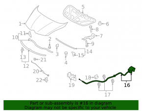 Крючок открывания капота Mazda CX-7 06-12