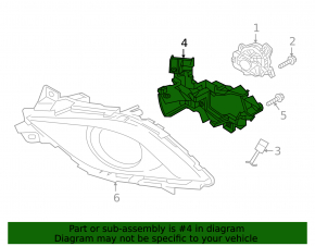 Suport proiector ceață dreapta Mazda 6 16-17