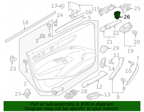 Кнопка центрального замка передняя левая VW Passat 20-22