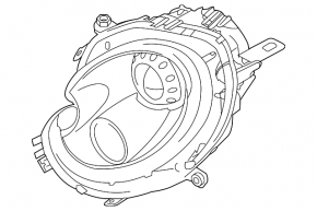 Far față stânga Mini Cooper Countryman R60 11-16 halogen, semnalizator alb, fără far adaptiv