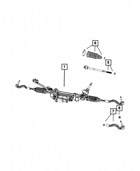 Vârful de direcție stânga Jeep Grand Cherokee WL 21-25