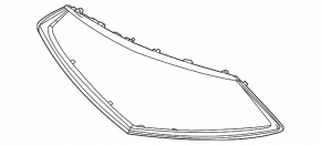Обрамление решетки радиатора grill Acura MDX 21-26 2022-26, chrome