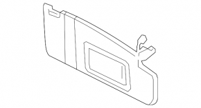 Козырек правый Audi A4 B8 13-16 рест беж, без крючка