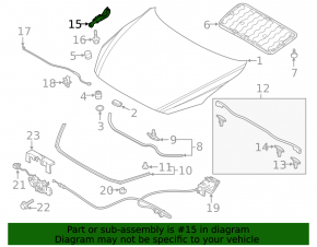 Петля капота левая Mazda 3 19-26