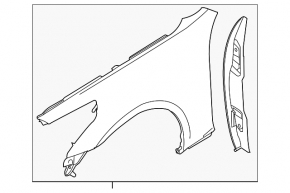 Крыло переднее левое Infiniti G25 G35 G37 4d 06-15