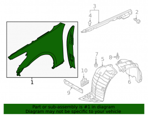 Крыло переднее левое Infiniti G25 G35 G37 4d 06-15