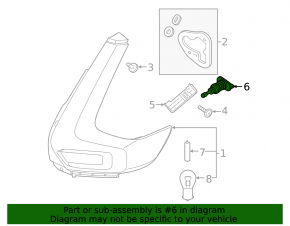 Крепление фонаря левое Volvo XC40 19-26 2 части