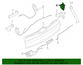 Привод замка двери багажника нижний BMW X5 F15 14-18