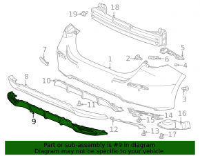 Губа заднего бампера Honda Civic XI FE/FL 22-24 Sport