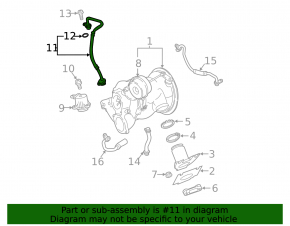Трубка подачи масла турбины Audi A6 C8 19-25 3.0T
