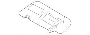 Козырек основной левый Mercedes W164 ML беж