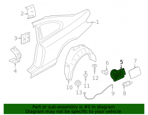Корпус лючка бензобака BMW 4 F32/36-20 14-20 Coupe, Gran Coupe