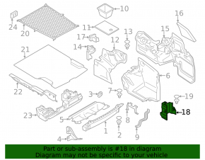 Capac pentru mecanism rabatabil de plafon, dreapta jos BMW 4 F33 14-20 decapotabil