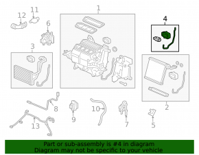 Клапан печки кондиционера Honda CRV 12-16