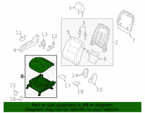 Пассажирское сидение Kia Sorento 10-15 без airbag, ткань беж